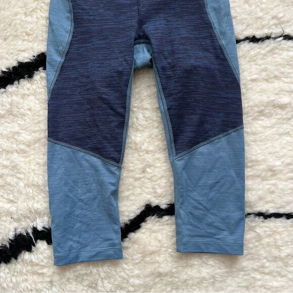 Outdoor Voices TechSweat Blue Colorblock High Rise Cropped Leggings - Picture 4 of 6